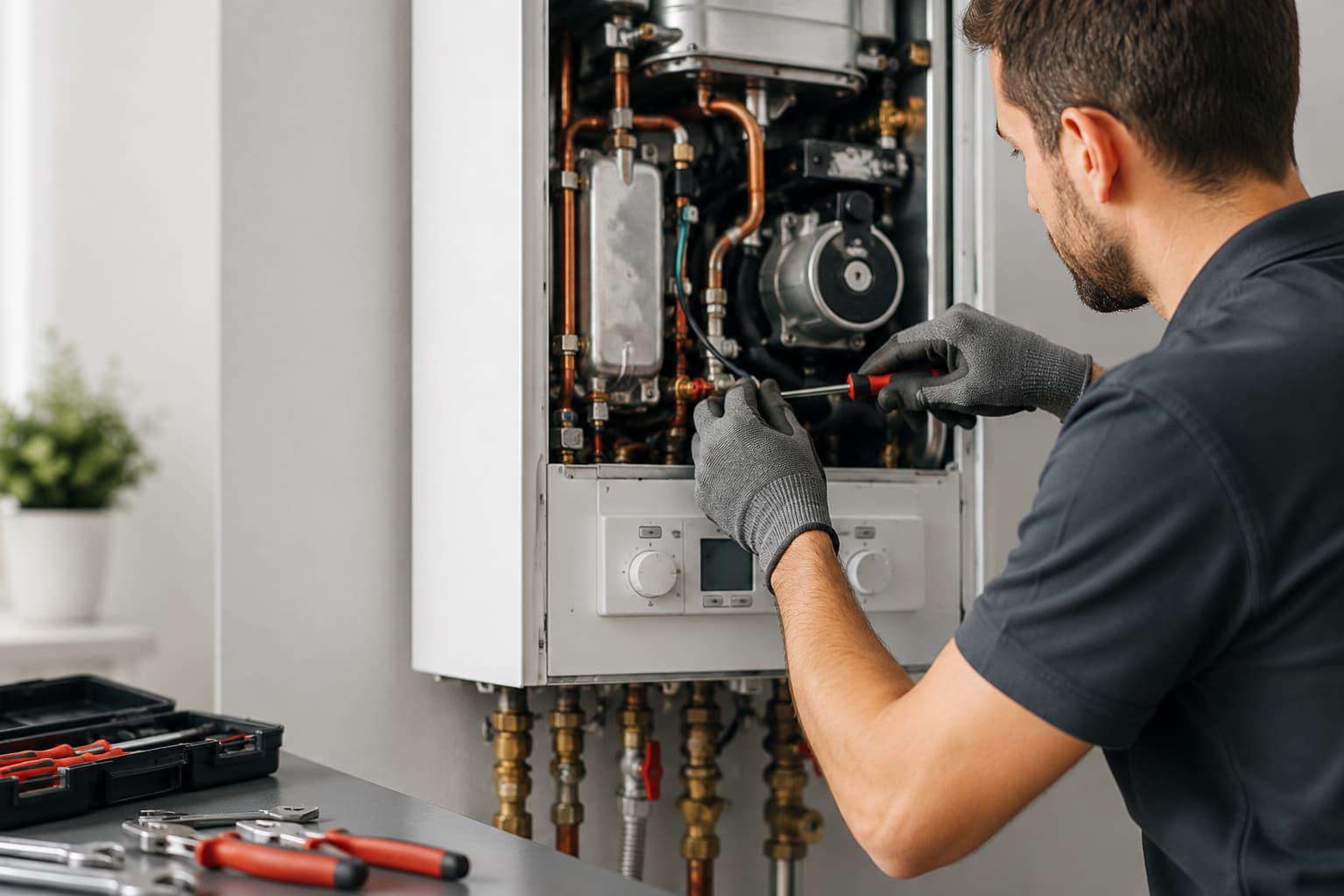 Furgoneta técnico de revisión de calderas Fagor en Madrid, Toledo y Segovia
